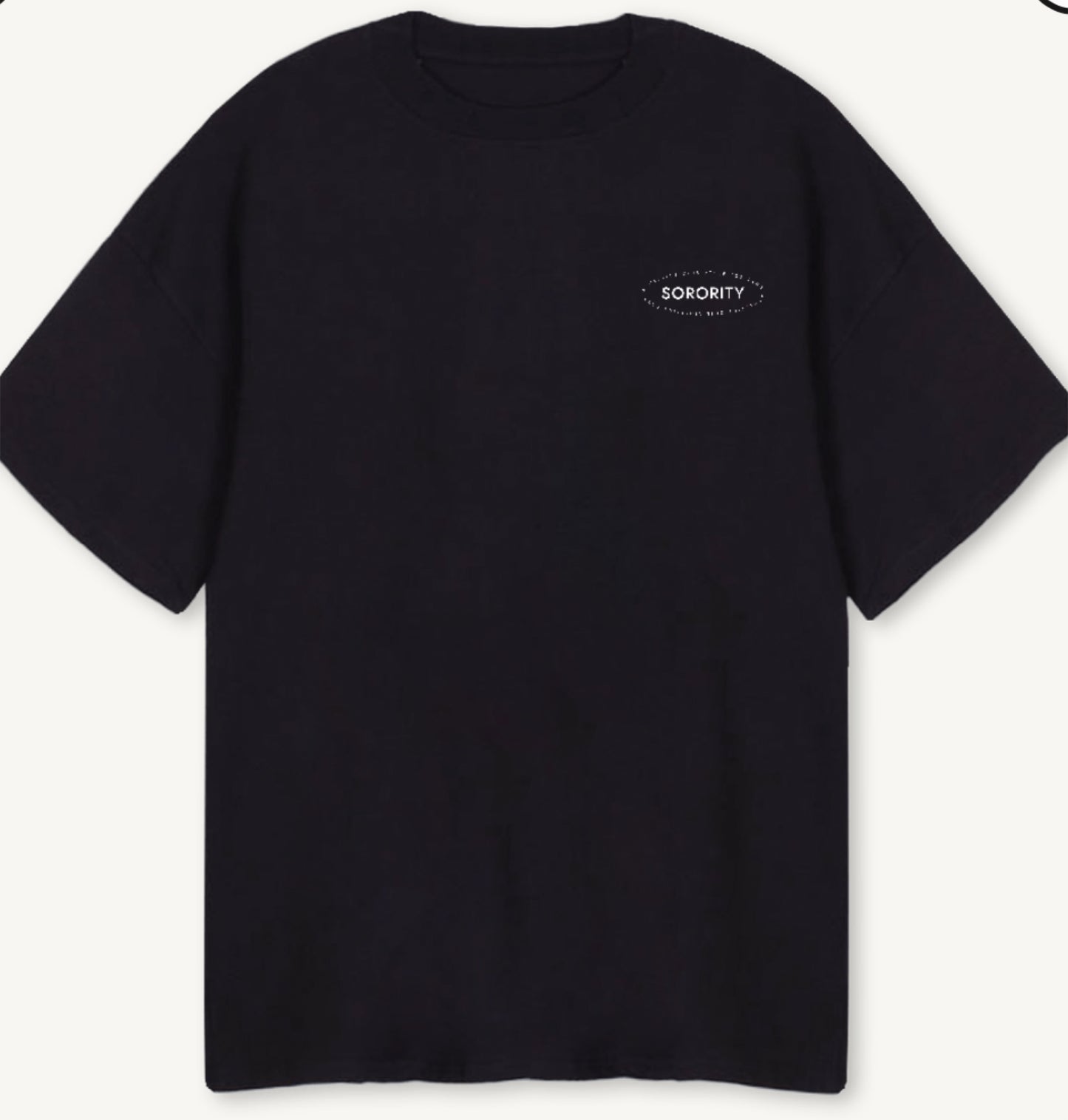‘ATHLETICS CLUB’ oversized Tee Black