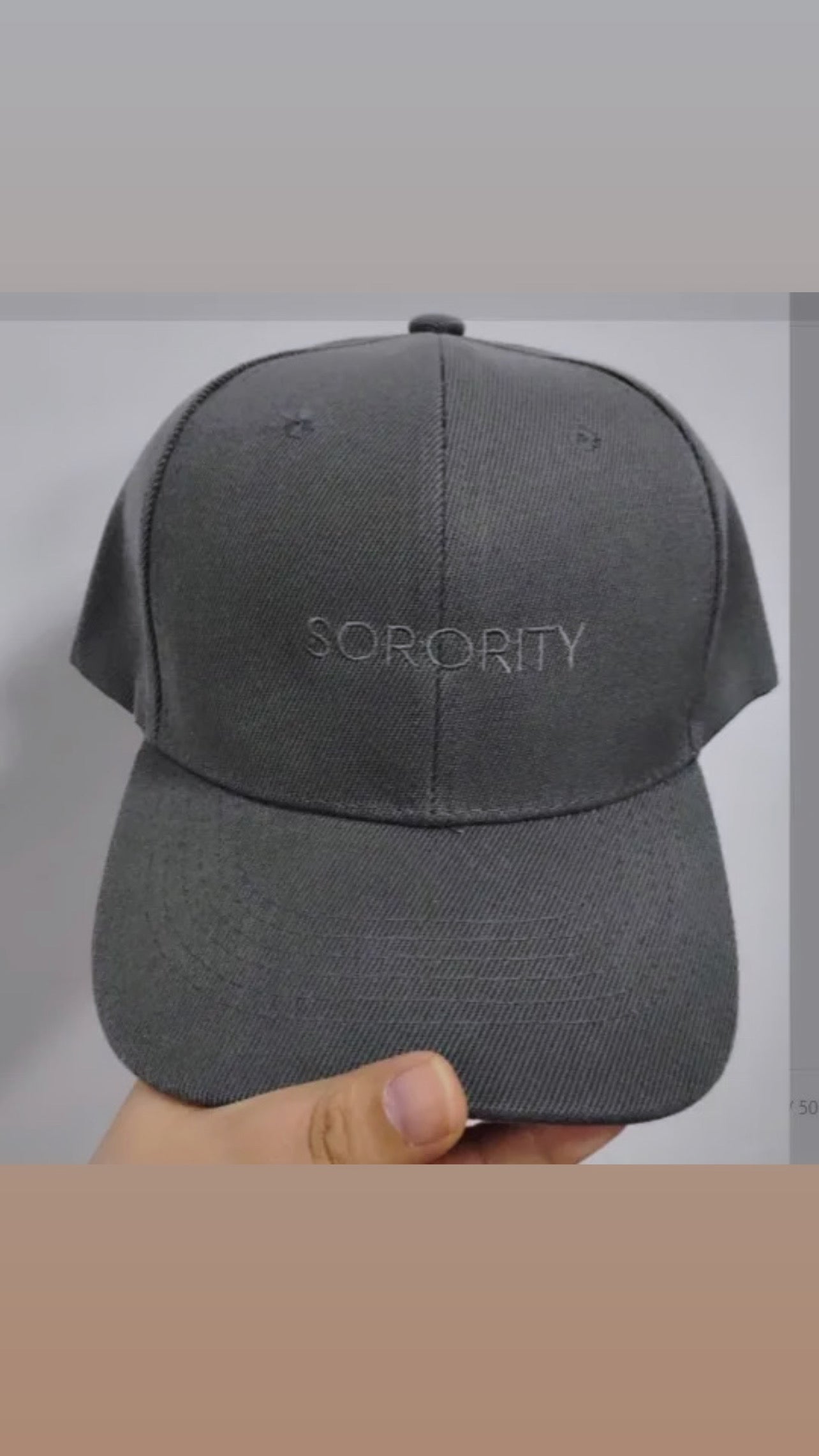 SORORITY grey cap