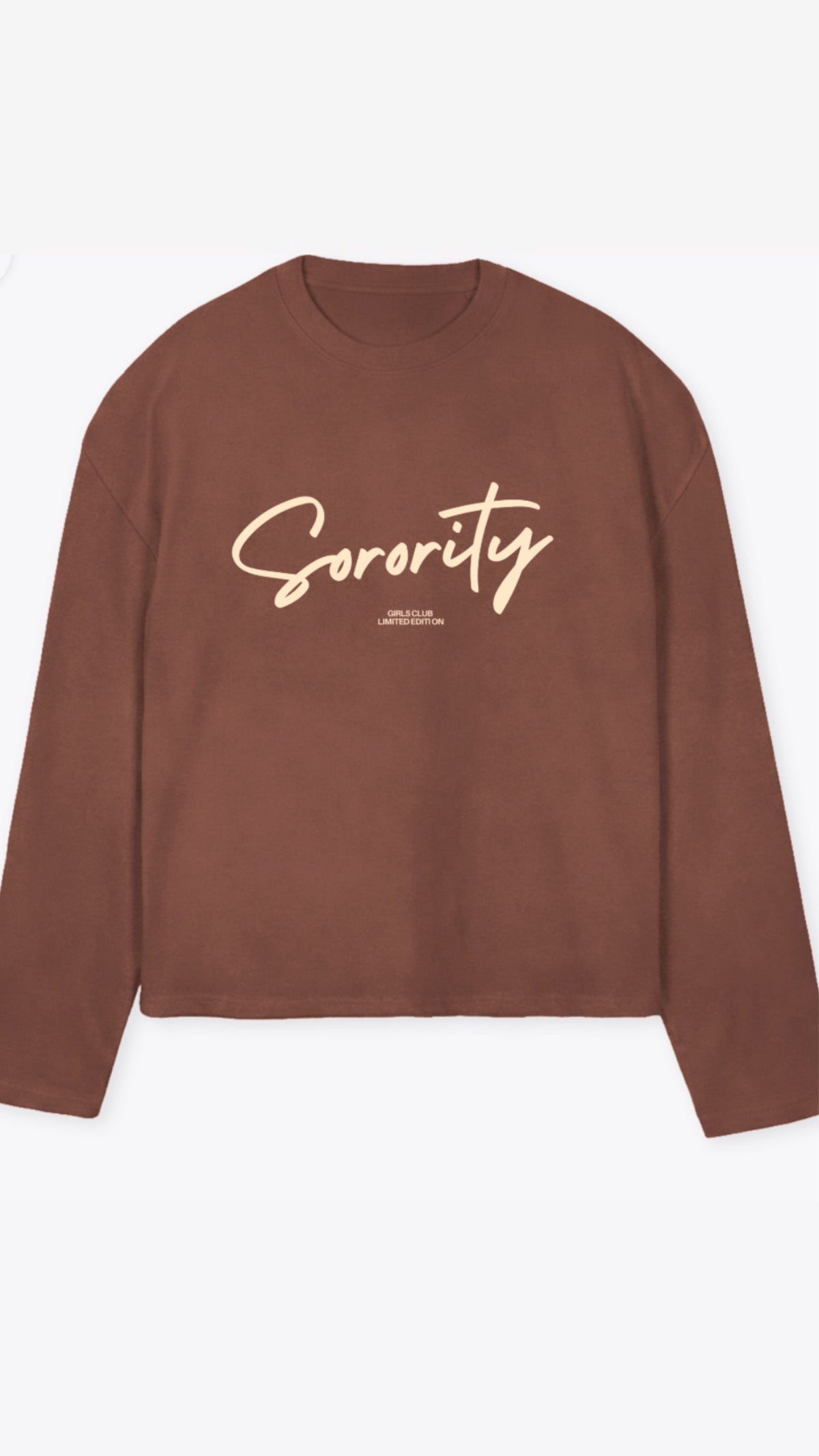 Vintage Brown Oversized Long Sleeved Boxy Tee