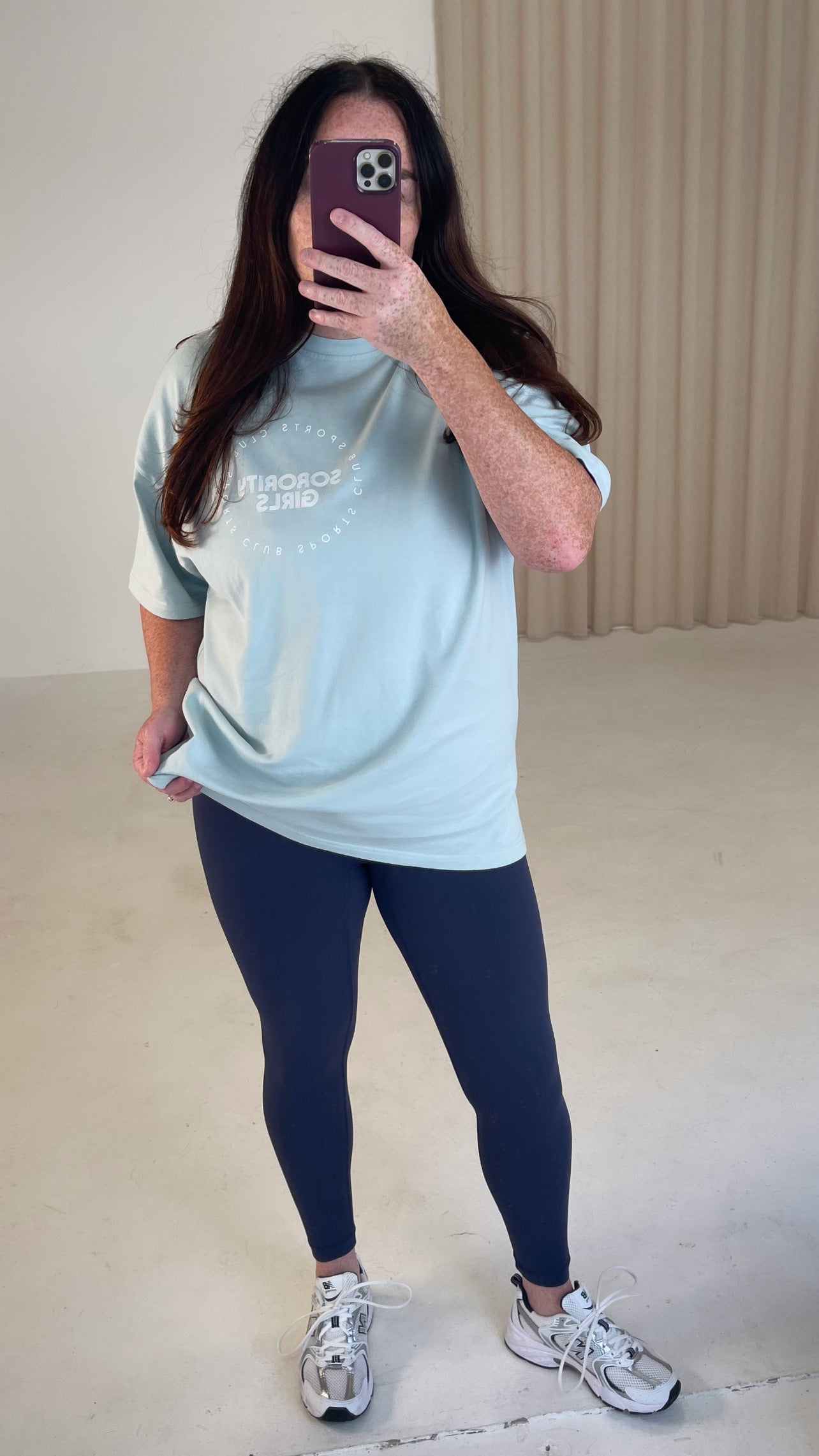 Sorority Girls Sports Club Oversized T-shirt - ICE BLUE