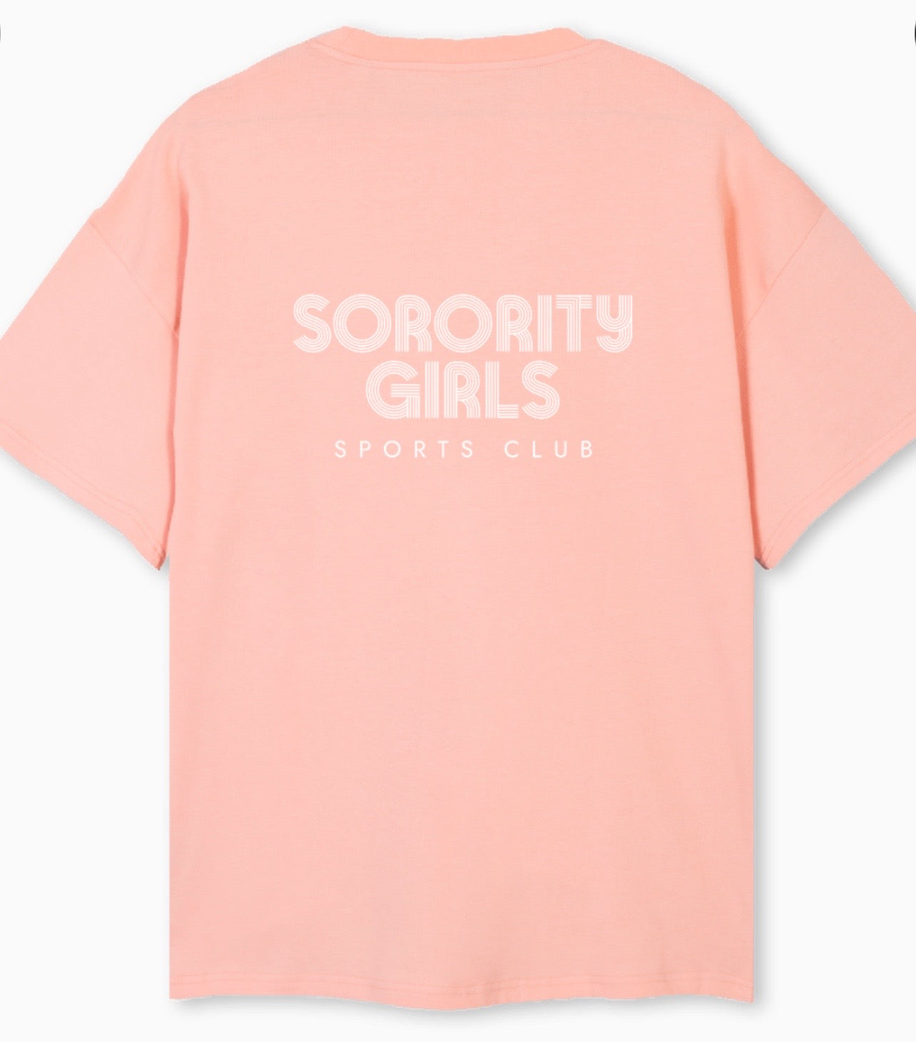 Sorority Girls Sports Club Oversized T-shirt - Peach