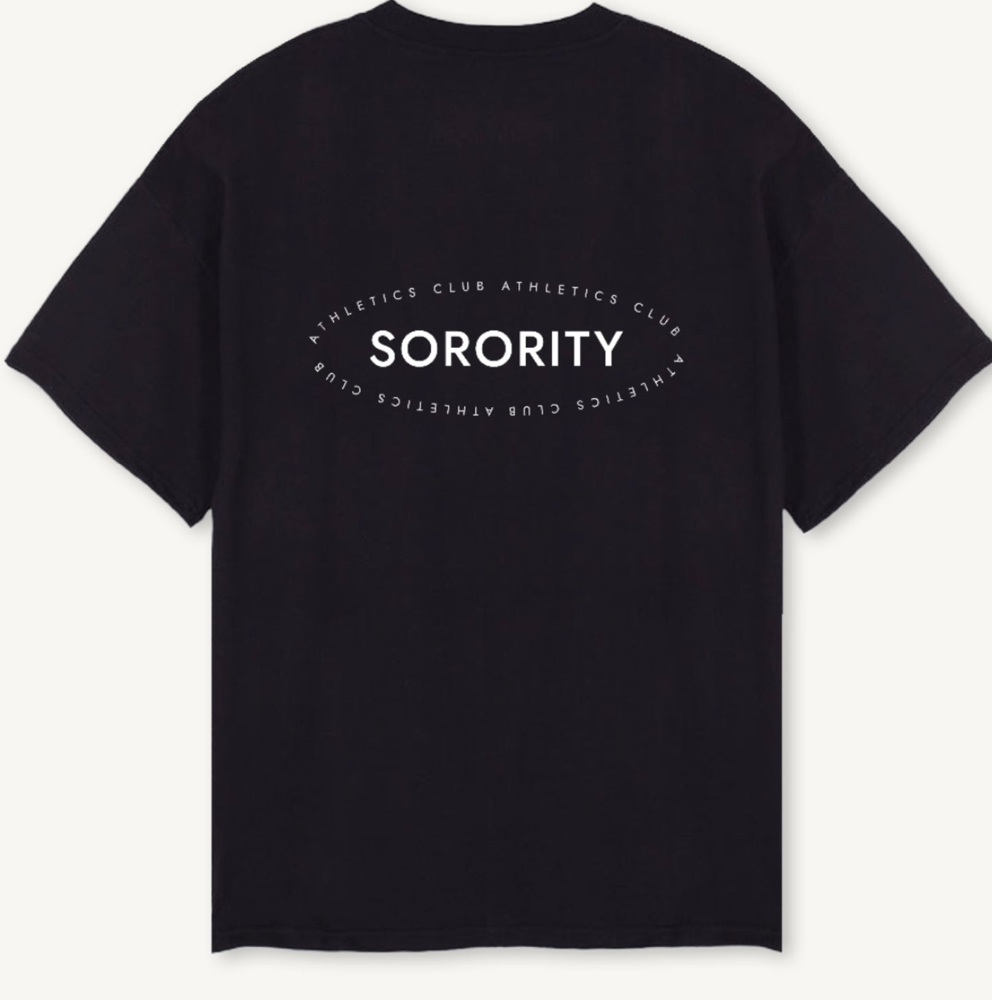 ‘ATHLETICS CLUB’ oversized Tee Black