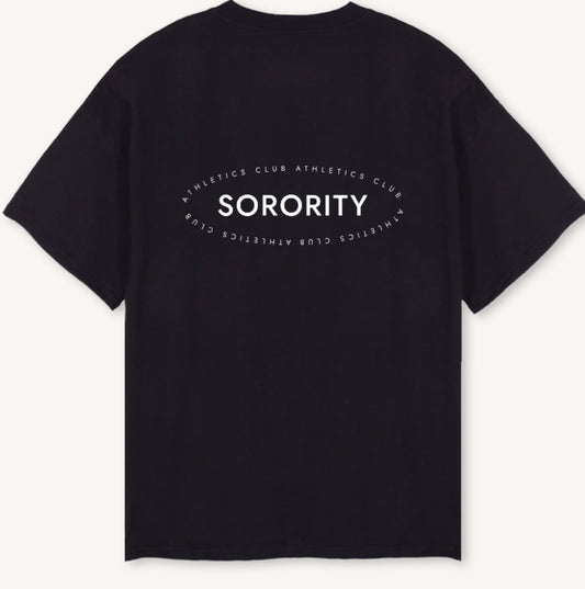 ‘ATHLETICS CLUB’ oversized Tee Black