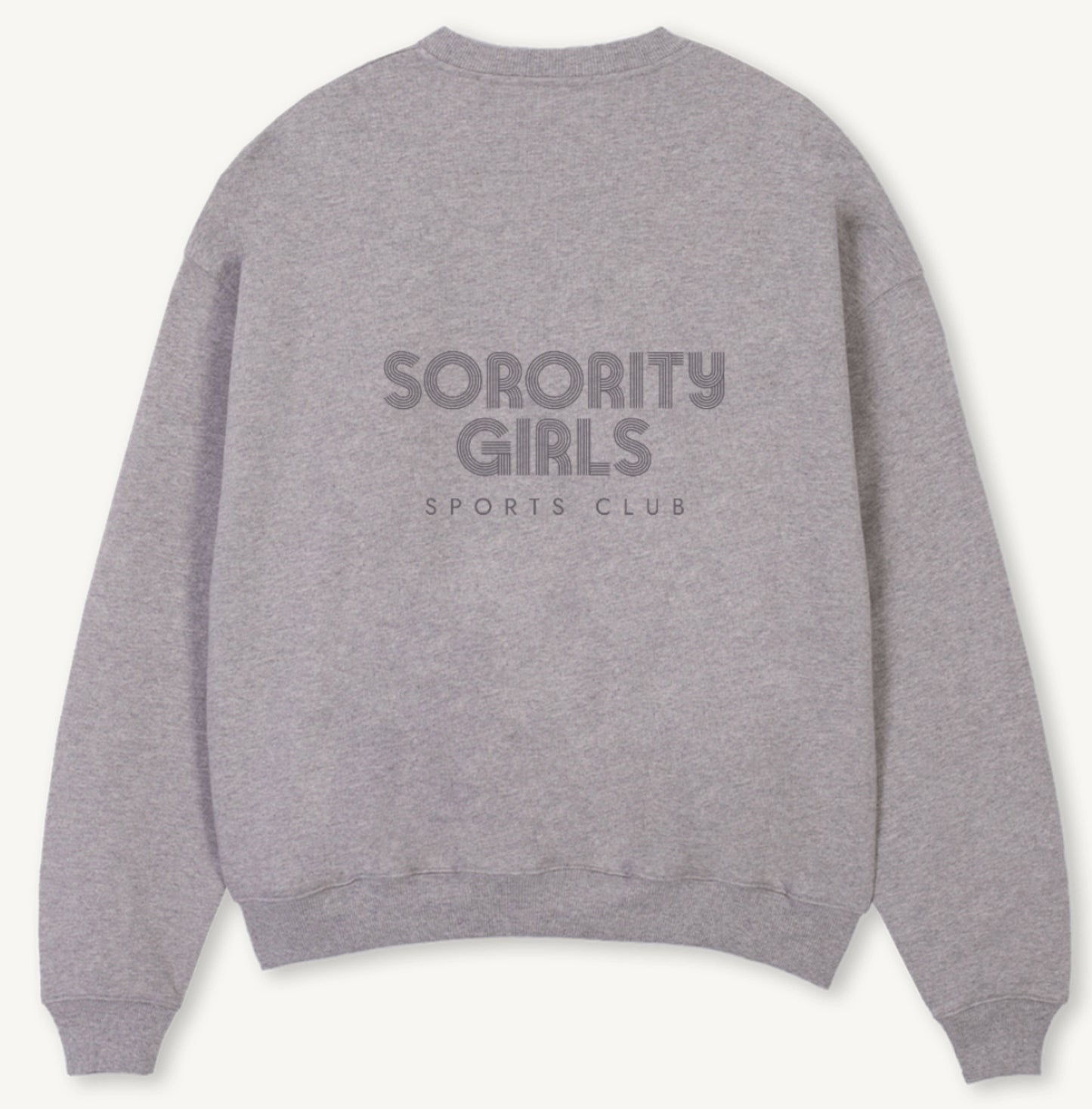 ‘SPORTS CLUB’ grey marl oversized sweatshirt