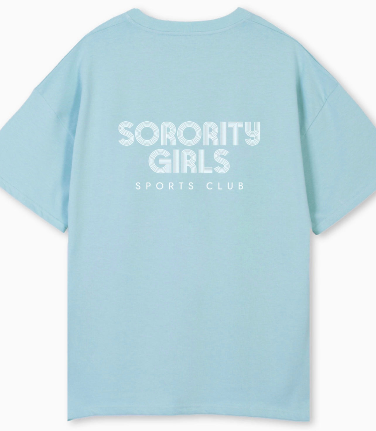 Sorority Girls Sports Club Oversized T-shirt - ICE BLUE