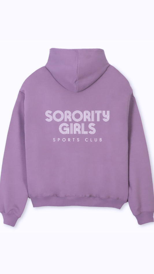 Sorority Girls Sports Club Oversized Hoodie - Lilac -