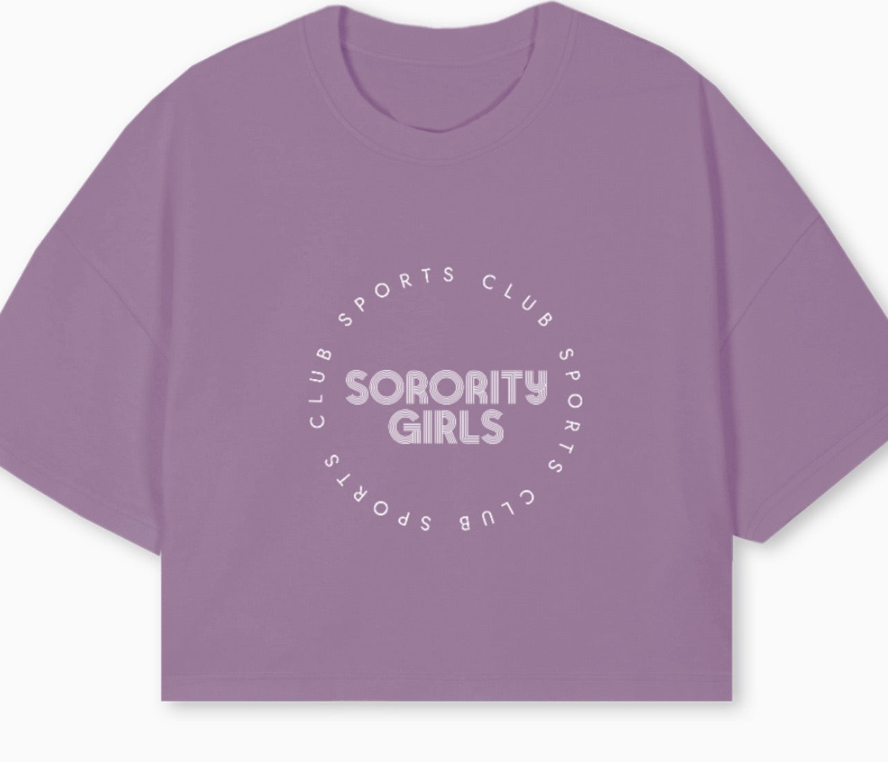 ‘Sports Club’ Lilac Crop Tshirt