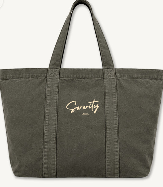 Luxury Vintage Khaki Tote Bag - PREORDER 10 days