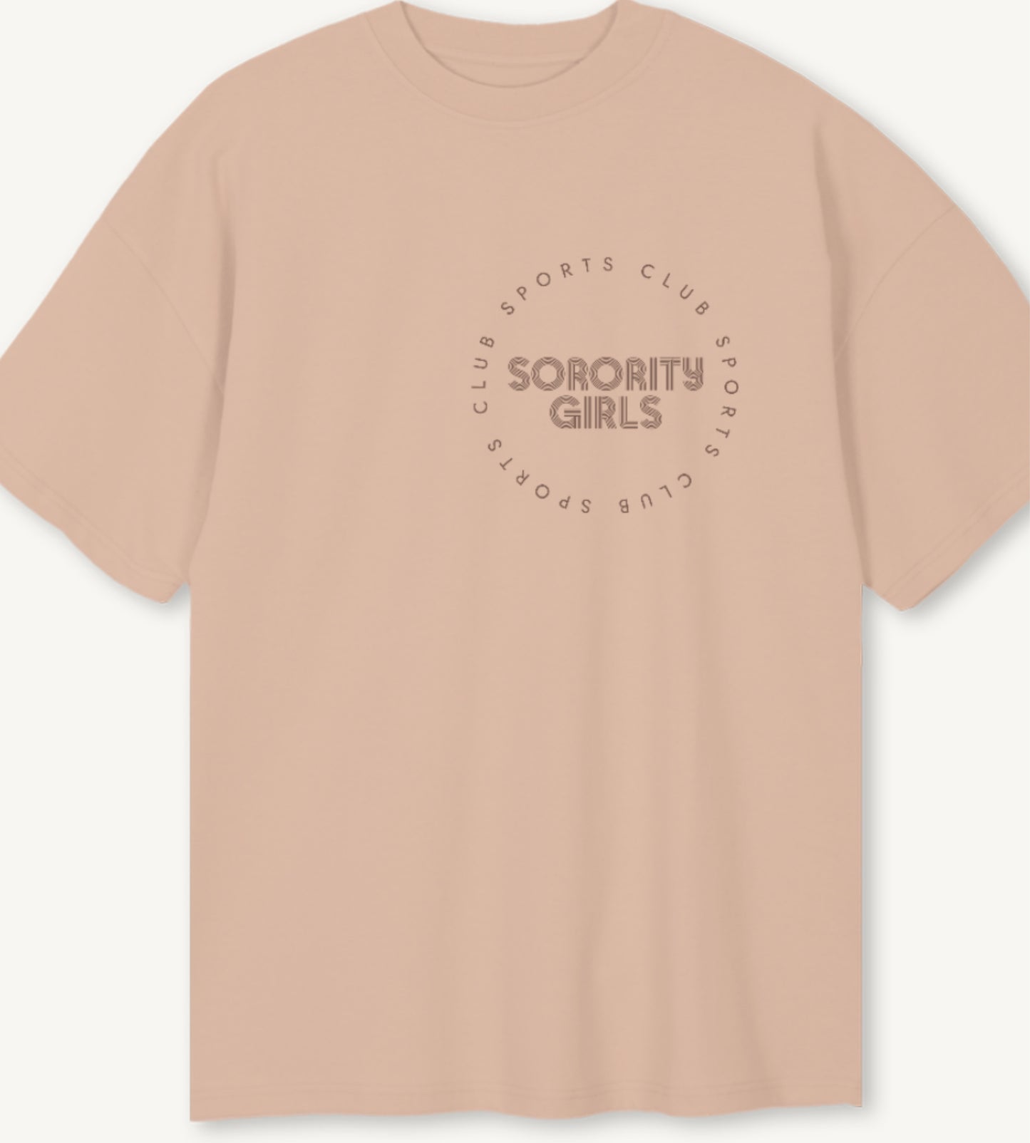 ‘SPORTS CLUB’ Crossaint oversized Tshirt